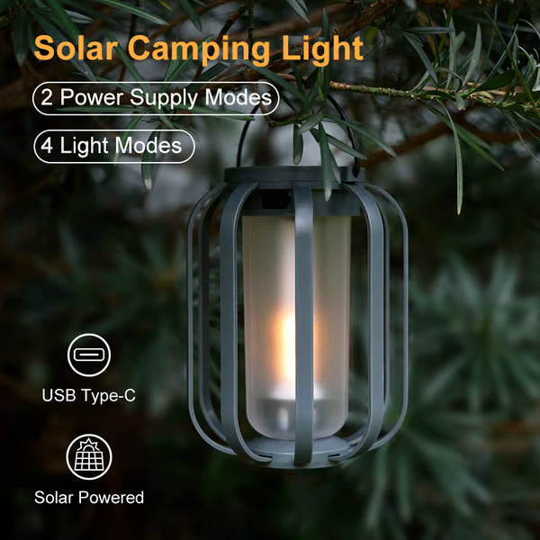 🔥Solar Lantern Outdoor Light with 4 Modes