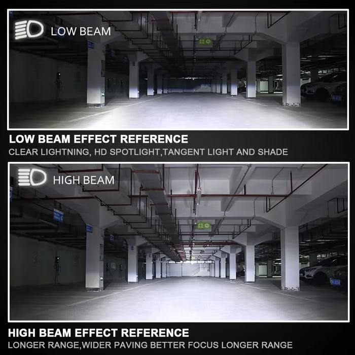 H4 Integrerade LED-strålkastare med helljus och halvljus (2 st)