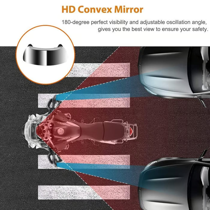 180° motorcykelsäkerhetsspegel