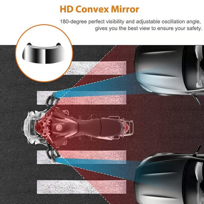 180° motorcykelsäkerhetsspegel