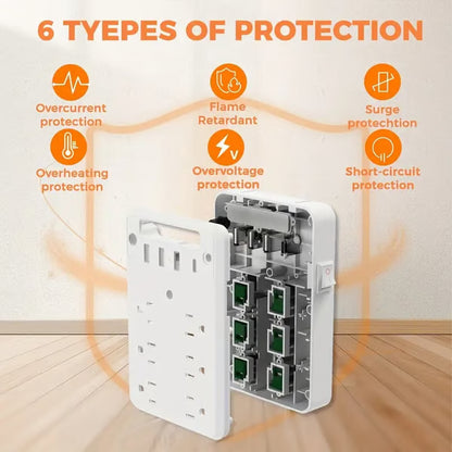 Wall Outlet Extender with Shelf Night