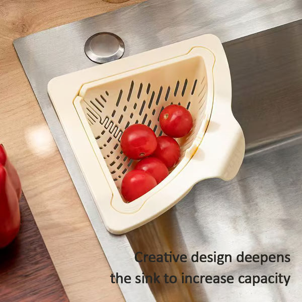 Magnetic triangular drain basket