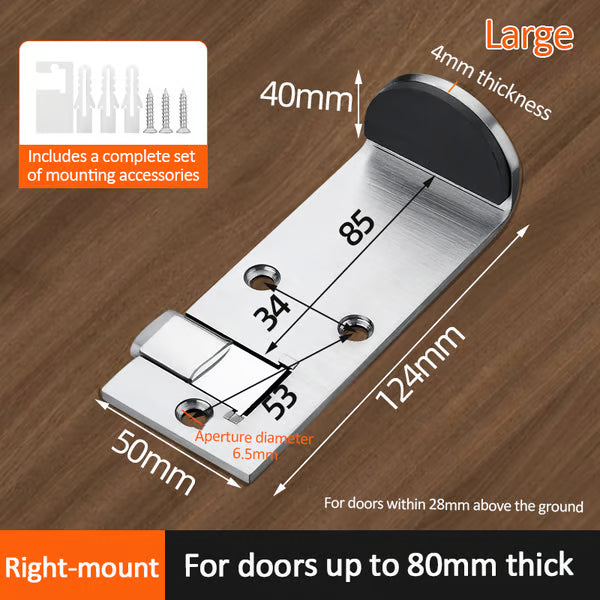 Stainless steel door stopper—— No punching required！