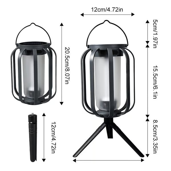 🔥Solar Lantern Outdoor Light with 4 Modes