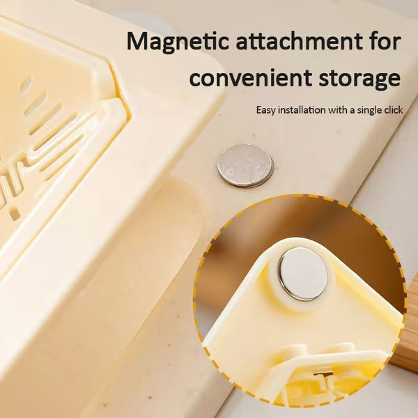 Magnetic triangular drain basket